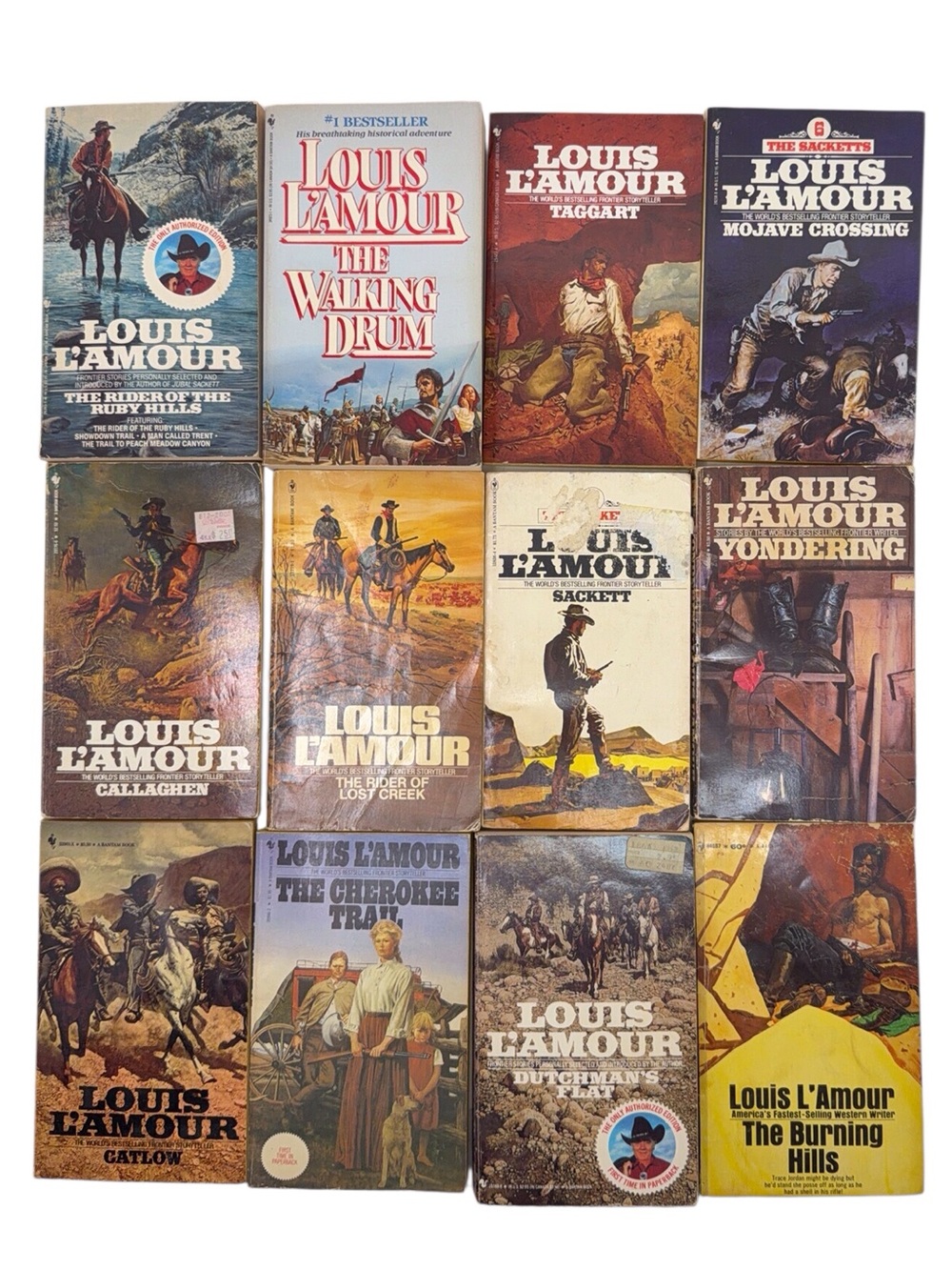 Lot Of 12 Louis Lamour Paperback Books Westerns Good To Fair Conditions